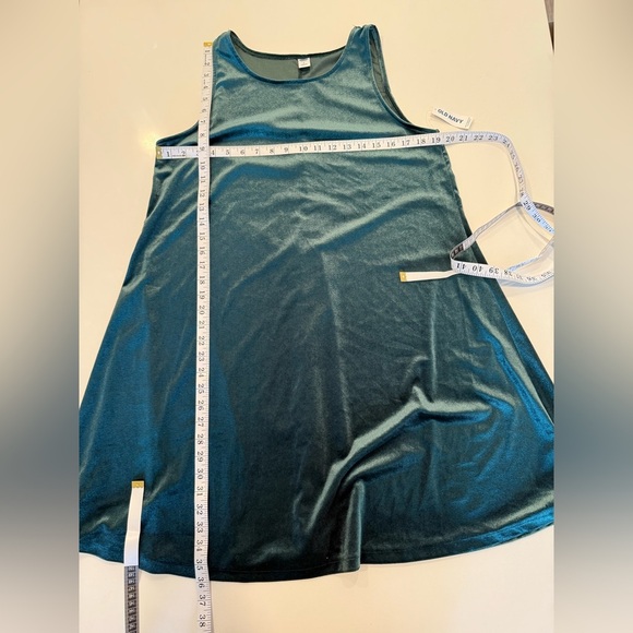NWT Old Navy Dark Green Velvet Mini Dress - Picture 5 of 5